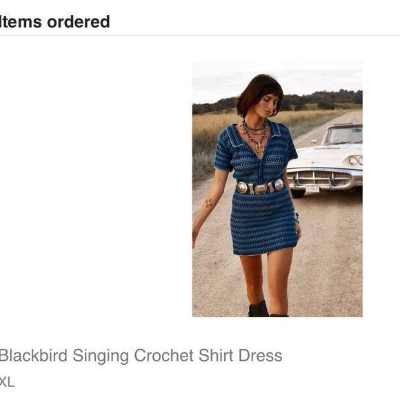 NWT Chasing Unicorns Crochet Dress Blackbird Singing Brand New XL RARE 🦄 - Picture 9 of 10